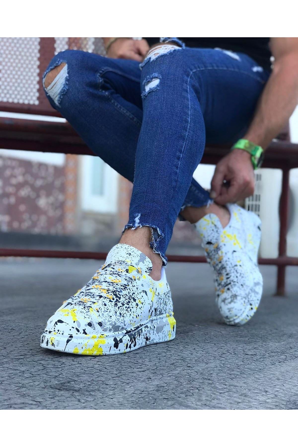 WG501 Yellow Colorful Men's Casual Shoes - STREETMODE ™