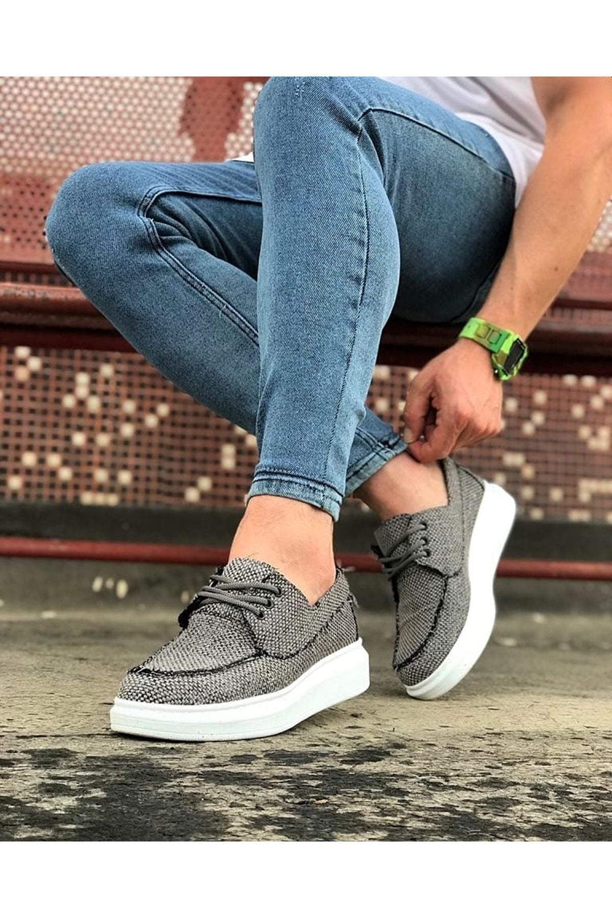 WG503 Gray Men's Casual Shoes - STREETMODE ™
