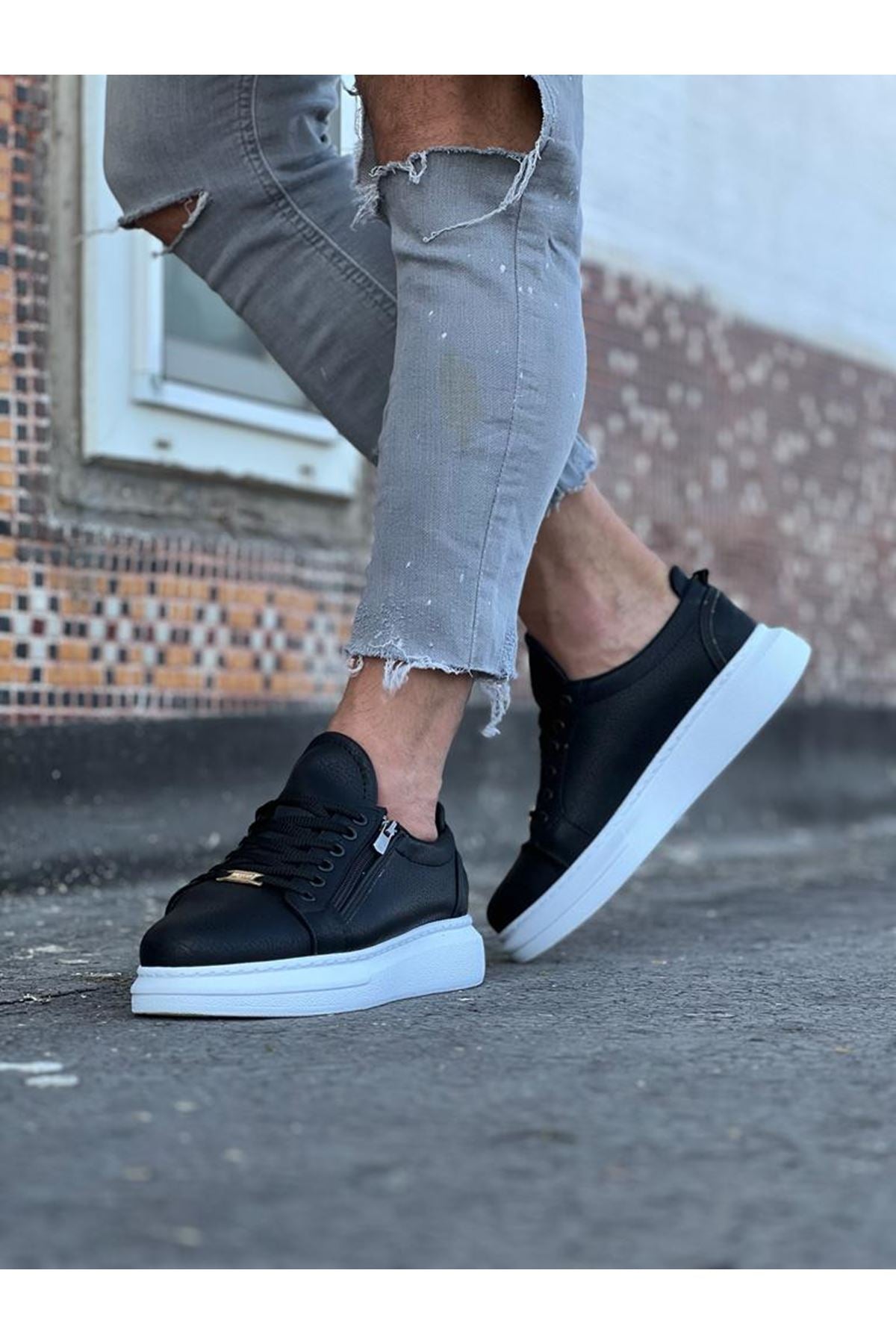WG504 Black Men's Casual Shoes sneakers - STREETMODE ™