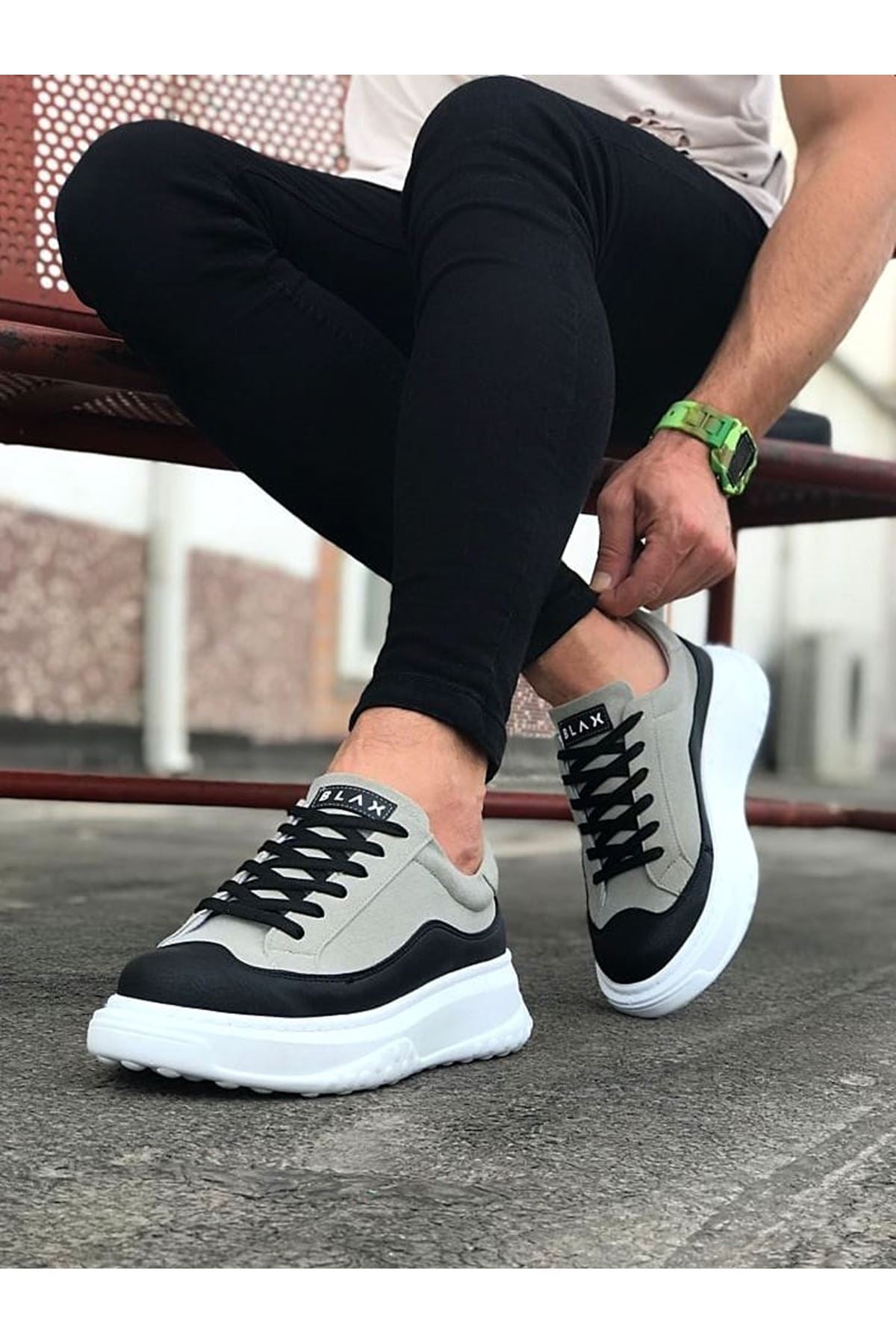 WG507 Black Gray Men's Shoes - STREETMODE ™