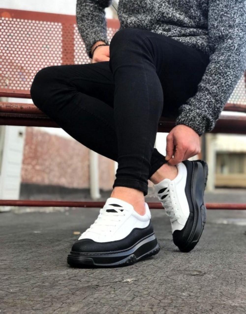 WG507 Charcoal White Men's Shoes - STREETMODE ™