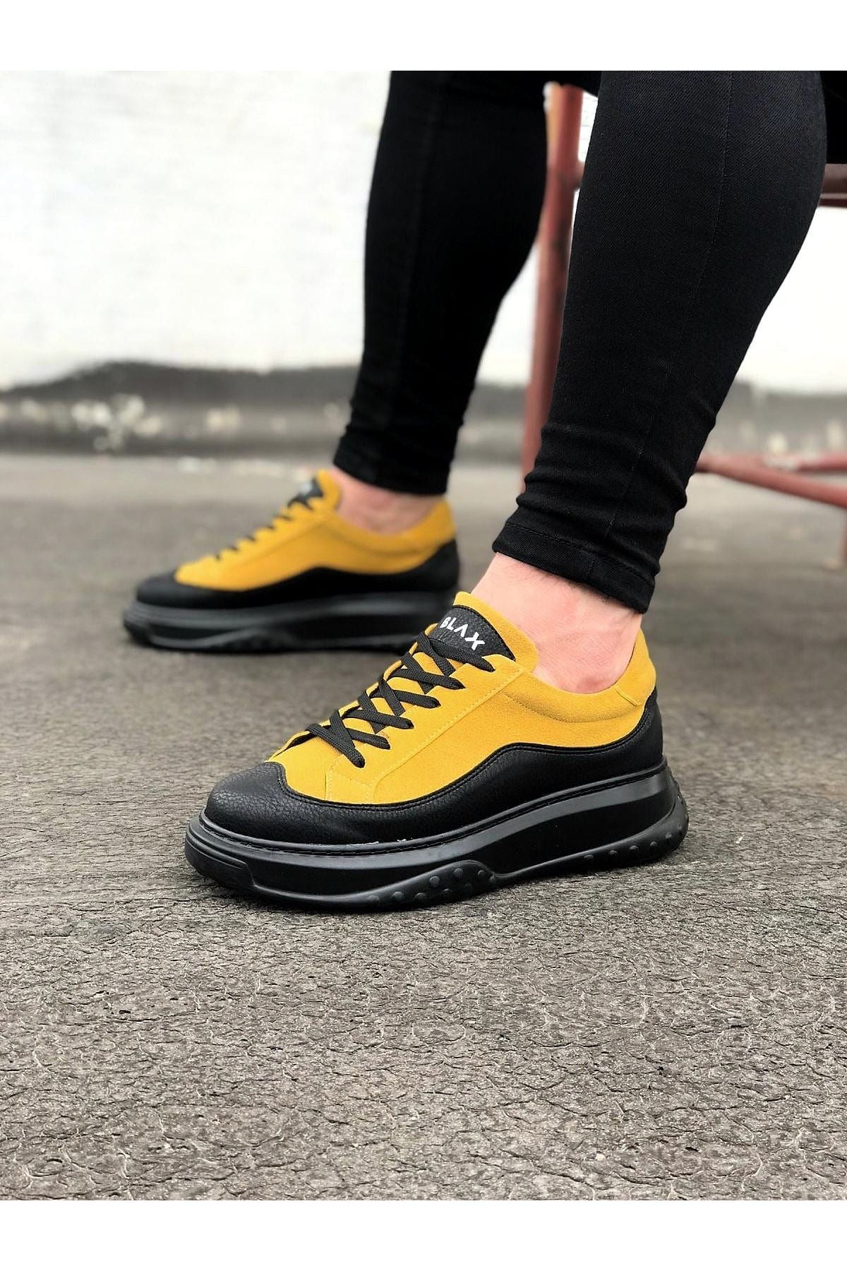 WG507 Charcoal Yellow Men's Shoes - STREETMODE ™
