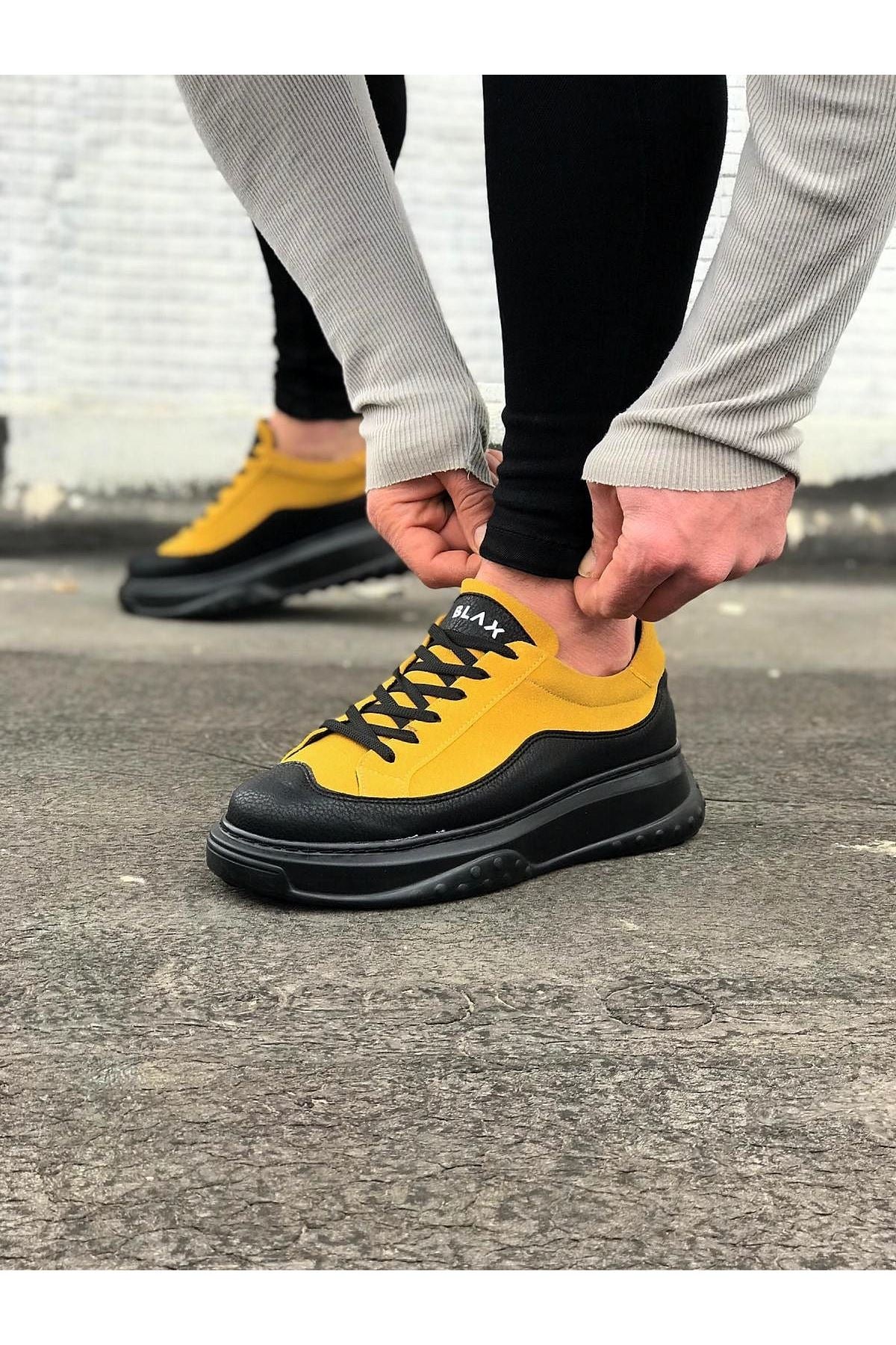 WG507 Charcoal Yellow Men's Shoes - STREETMODE ™