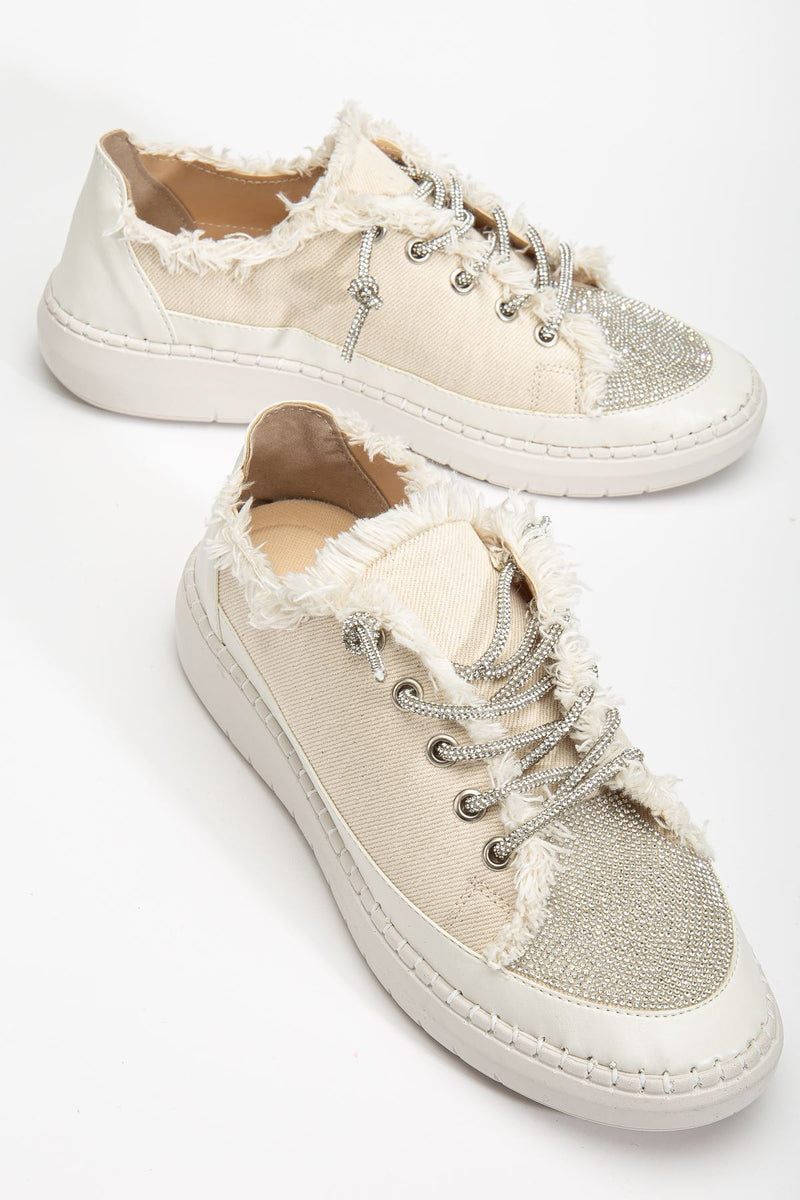 Women's Beige Patent Leather Platform Open Toe Thick Heel Shoes - STREETMODE ™