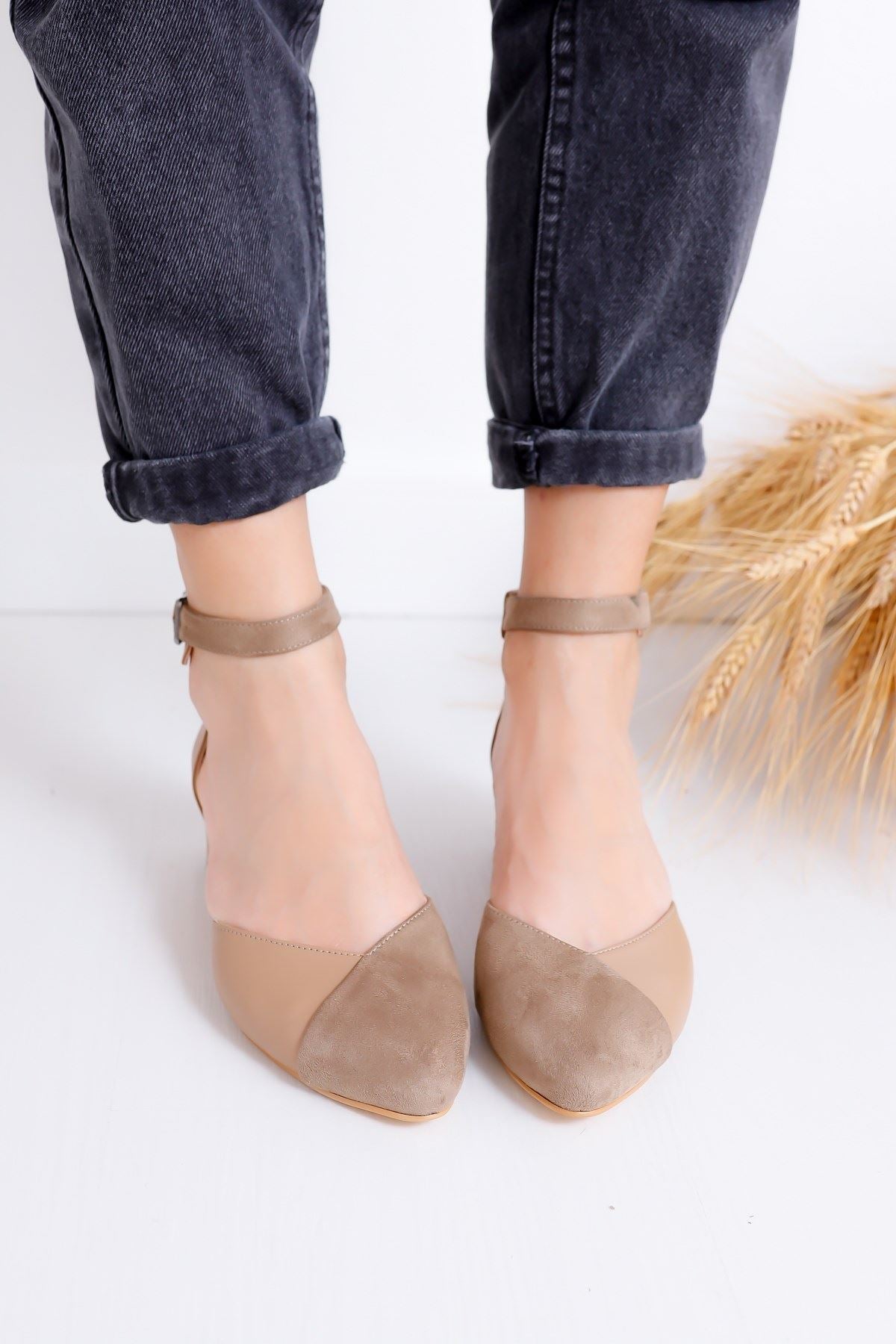 Women's Holly Heels Mink Skin-Suede Shoes - STREETMODE ™