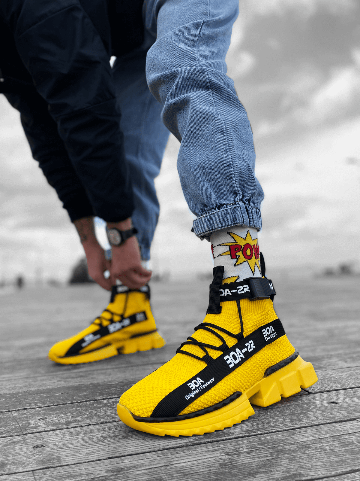 Zr-x700 Men's Style Yellow Color Sports Shoes - STREETMODE ™