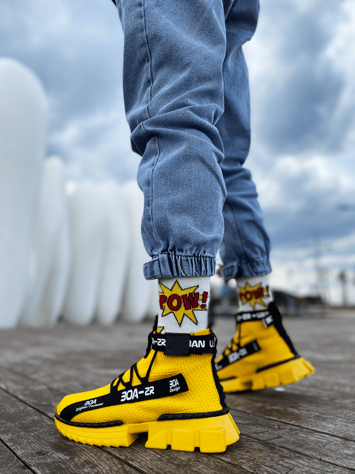 Zr-x700 Men's Style Yellow Color Sports Shoes - STREETMODE ™