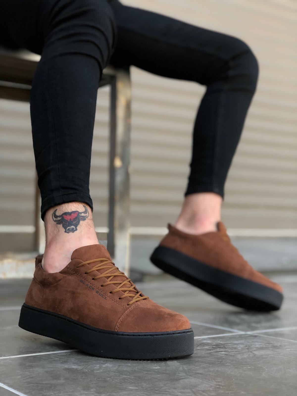 BA0104 lace-up Taba suede black sole Sports Classic Men Shoes - STREET MODE ™