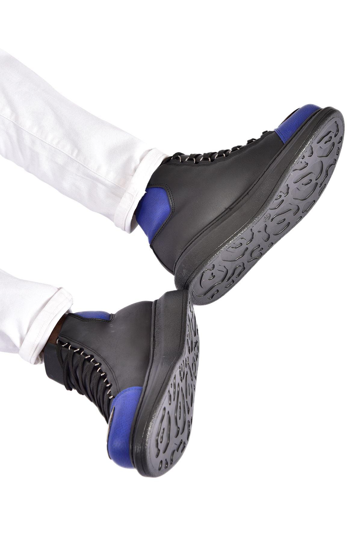 CH267 Men's shoes sneakers Boots BLACK/SAX BLUE - STREET MODE ™