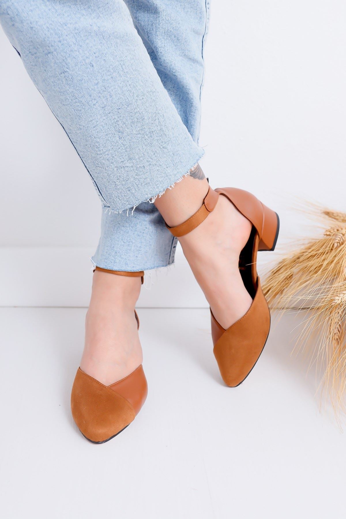 Women's Holly Heels Brown Skin-Suede Shoes - STREET MODE ™