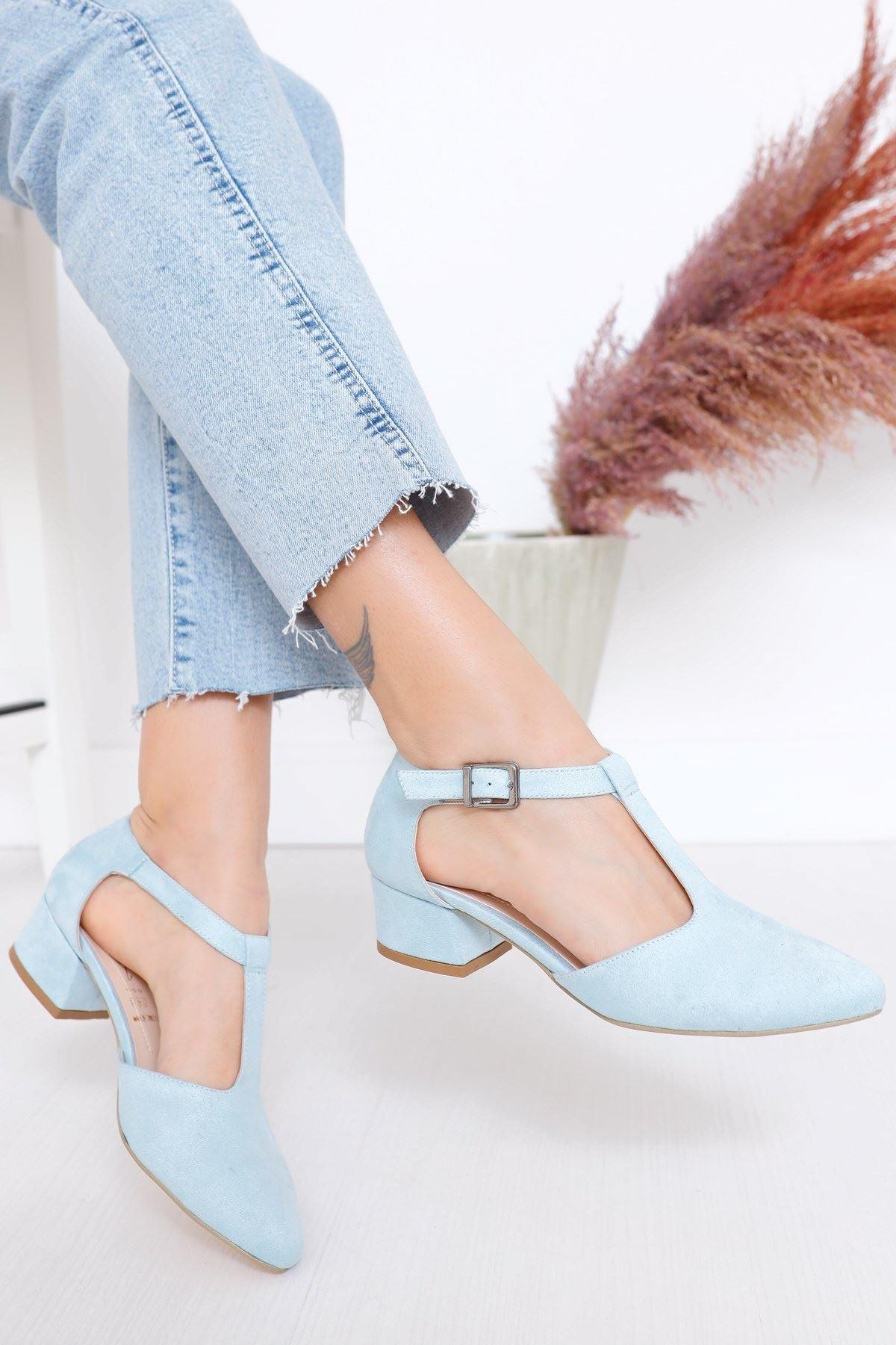 Jane Heels Baby Blue Suede Shoes - STREET MODE ™
