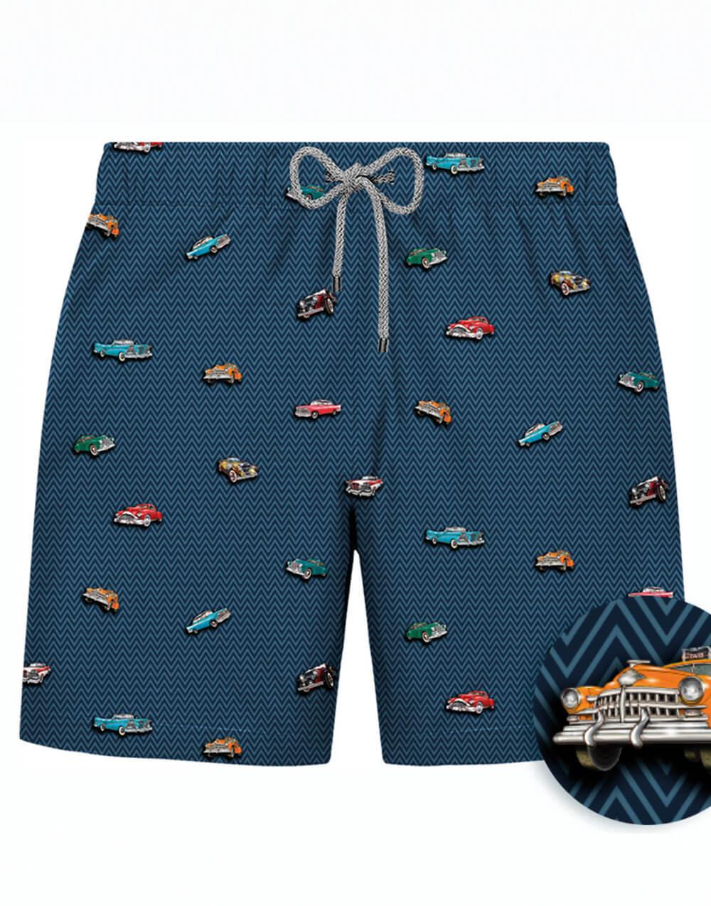 JF Summer Men's Shorts - Old Car - STREET MODE ™