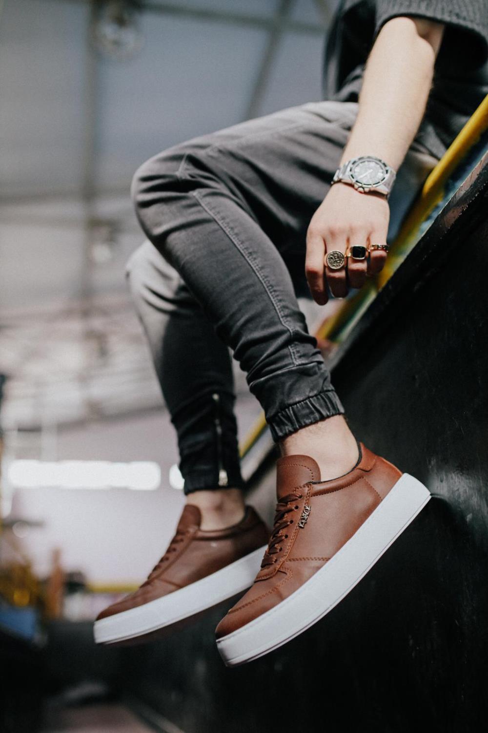 Men's Sneaker Casual Shoes 666 Tan - STREET MODE ™