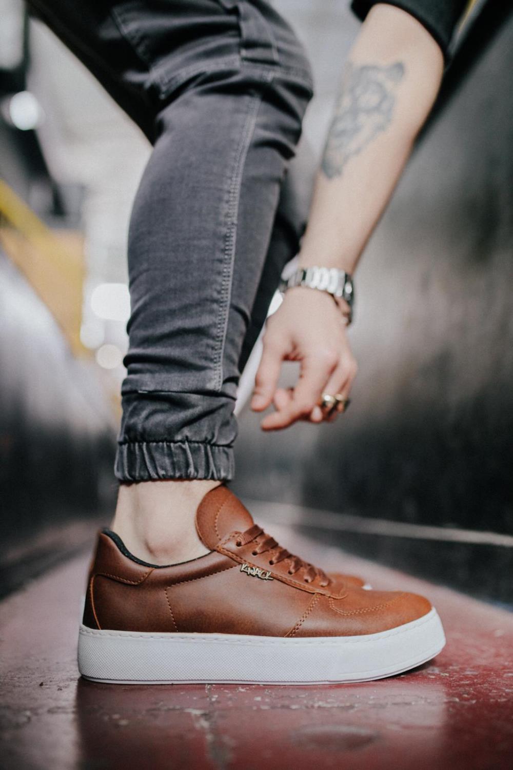 Men's Sneaker Casual Shoes 666 Tan - STREET MODE ™