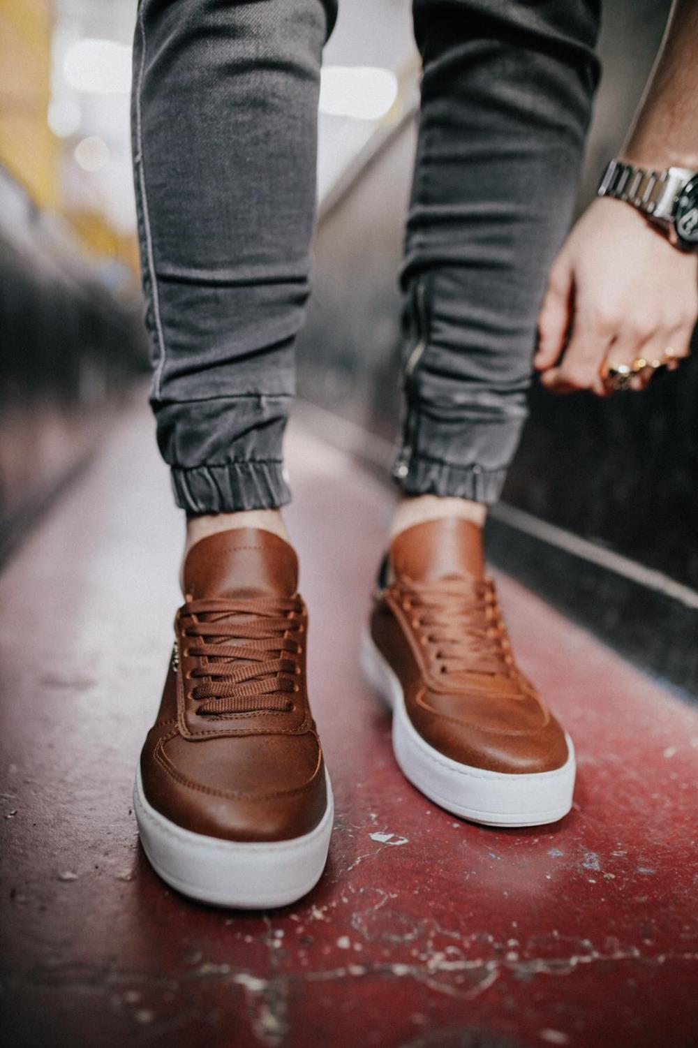Men's Sneaker Casual Shoes 666 Tan - STREET MODE ™