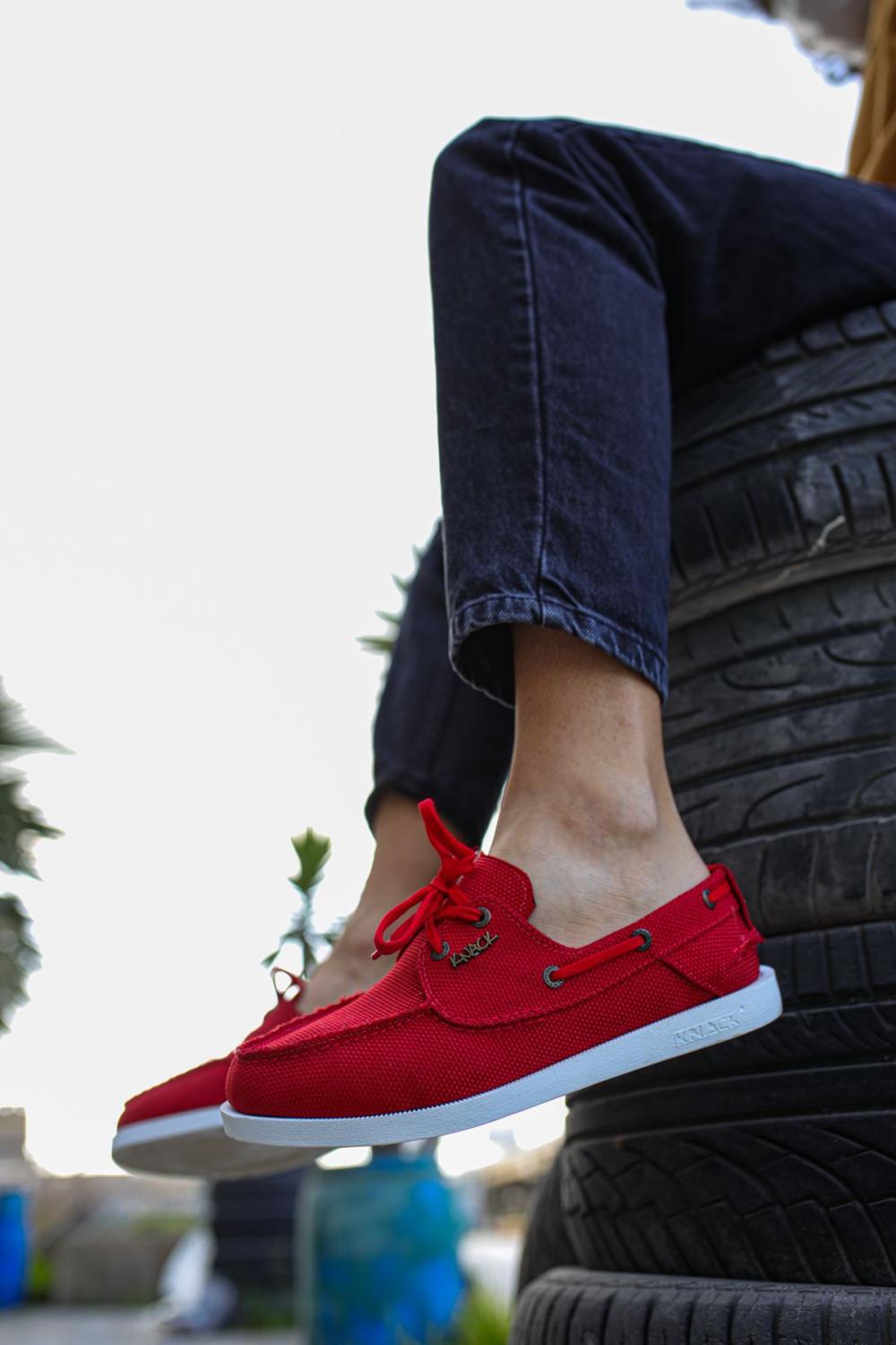 Men's Red Seasonal Casual Linen Shoes - STREET MODE ™