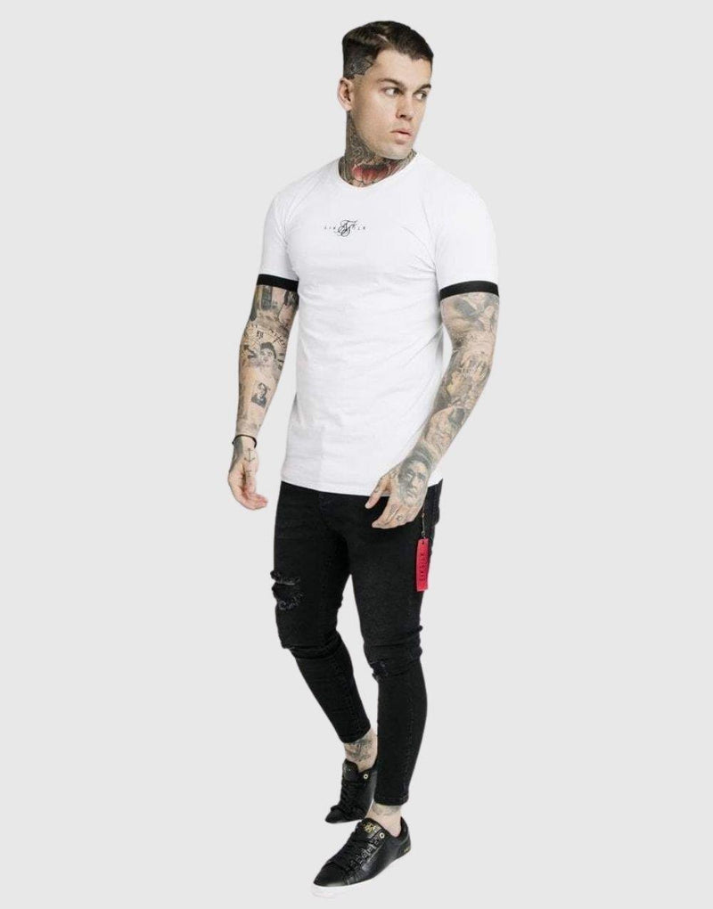 SikSilk Regular Basic Men's T-Shirt White - STREET MODE ™