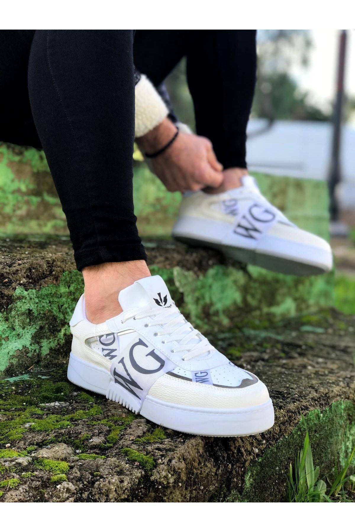 WG202 White Gray Men's Casual Shoes sneakers - STREET MODE ™