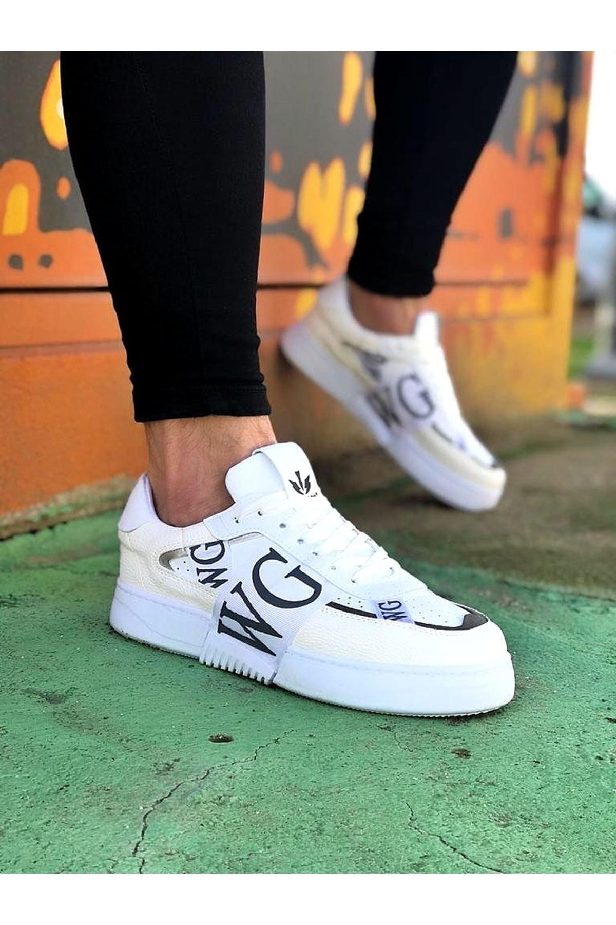 WG202 White Gray Men's Casual Shoes sneakers - STREET MODE ™
