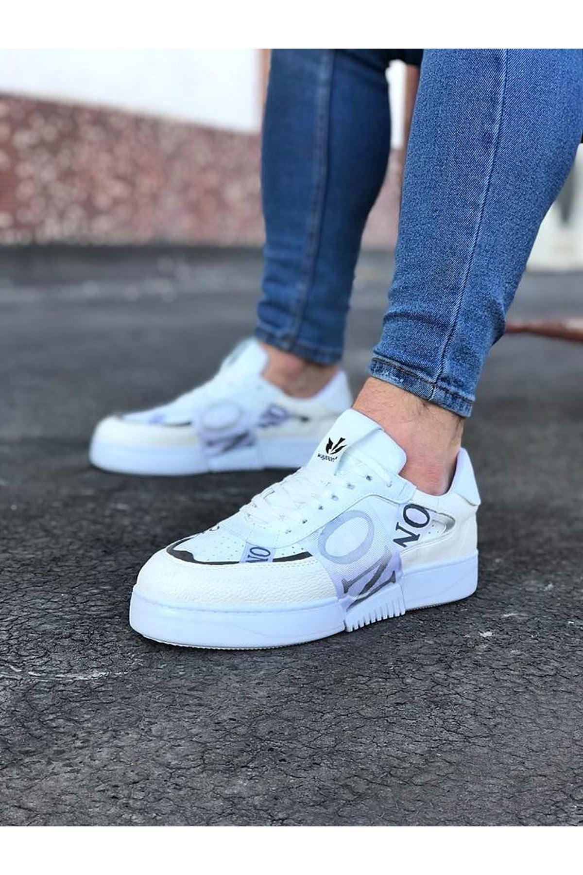 WG202 White Gray Men's Casual Shoes sneakers - STREET MODE ™