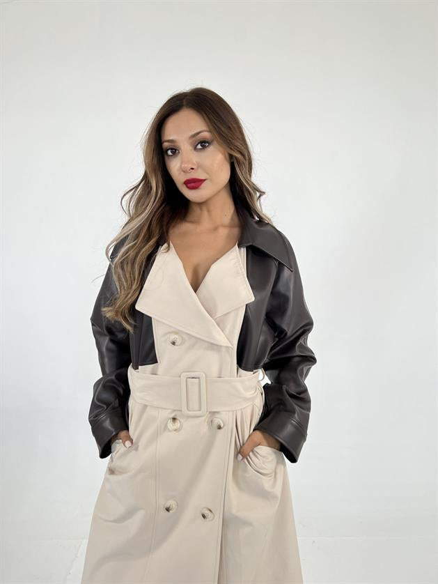 Women's trench coat-ecru - STREETMODE ™