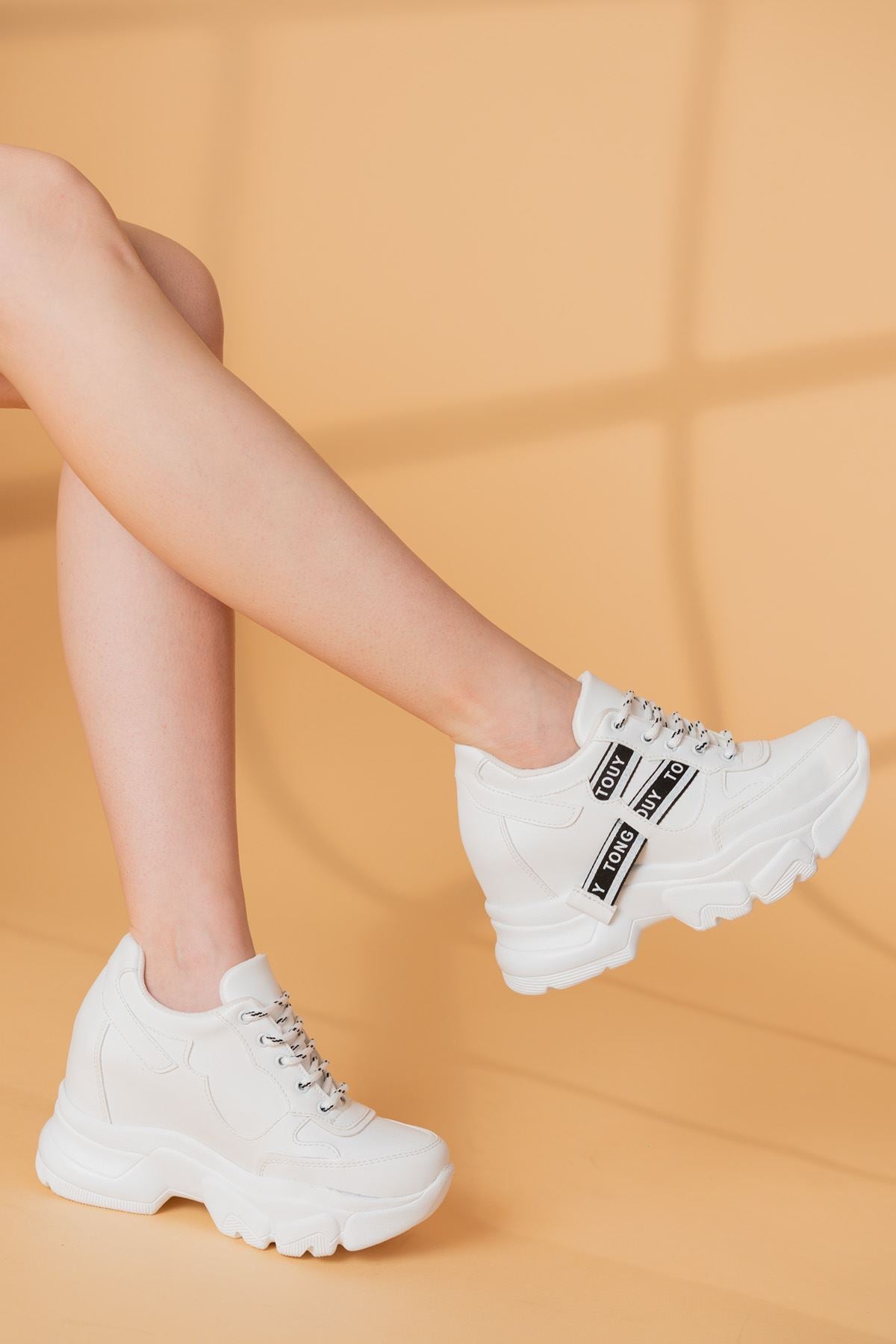 Reilo women's White Skin Sneakers shoes - STREETMODE ™
