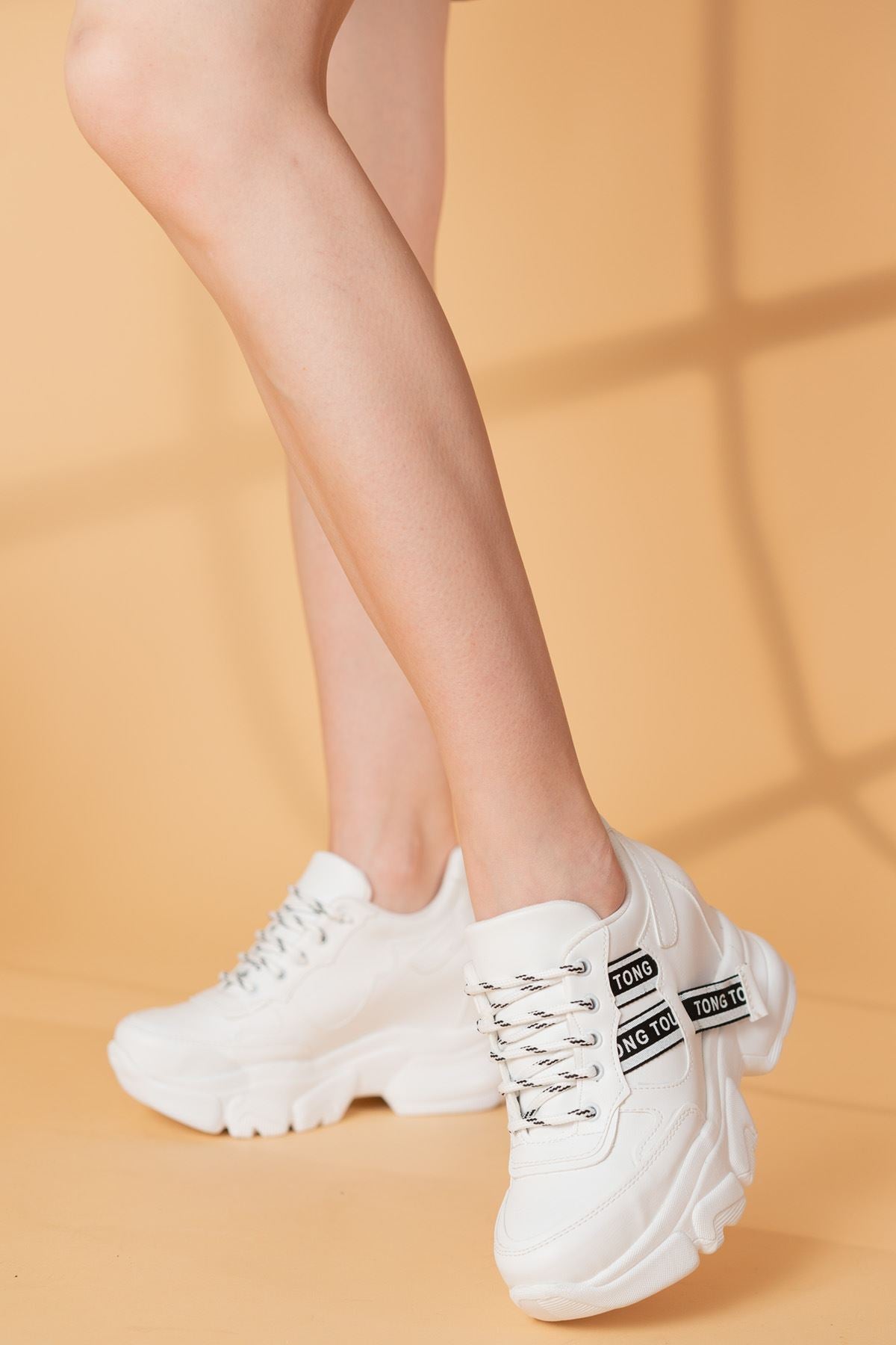 Reilo women's White Skin Sneakers shoes - STREETMODE ™