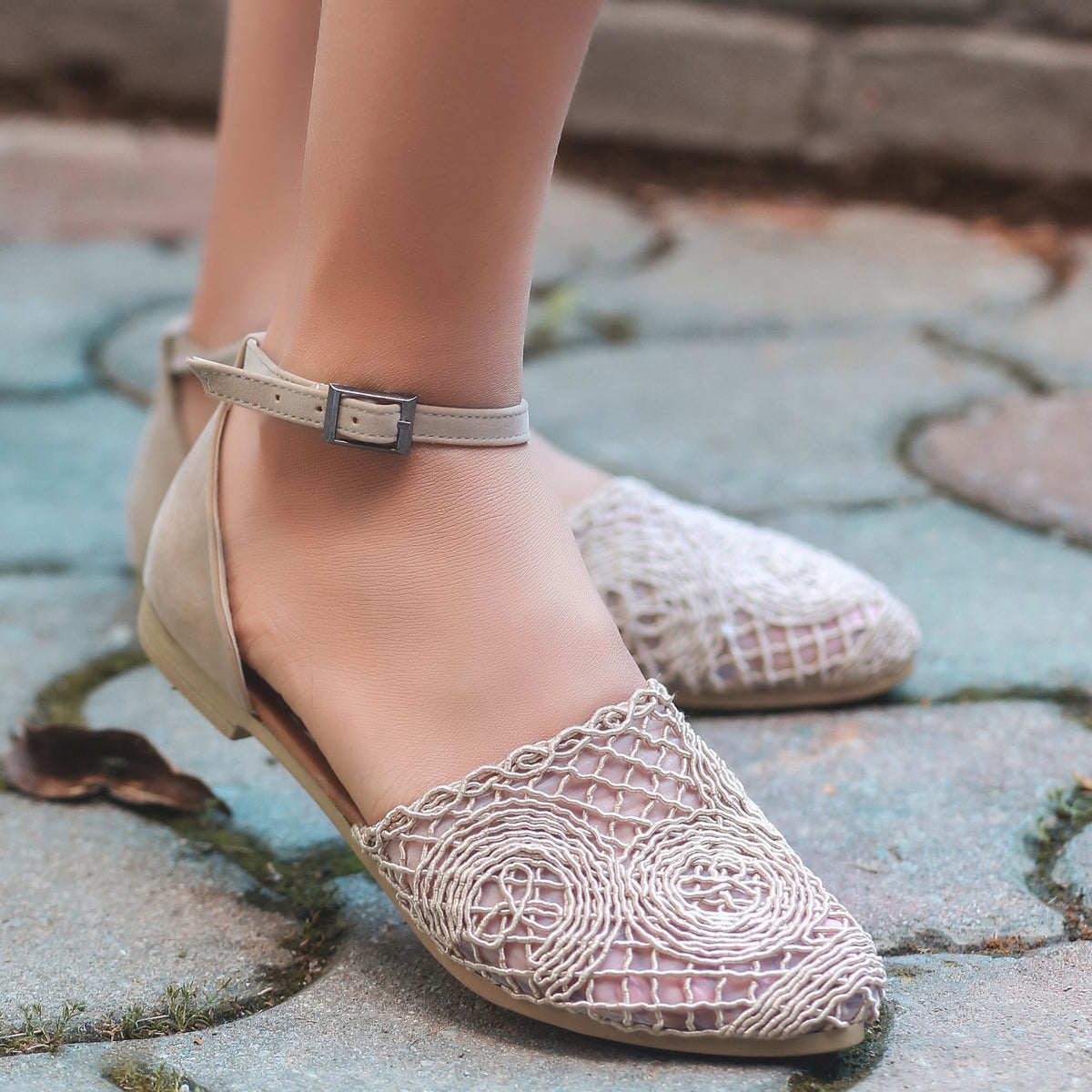 Acir Cream Braided Sandals - STREETMODE ™