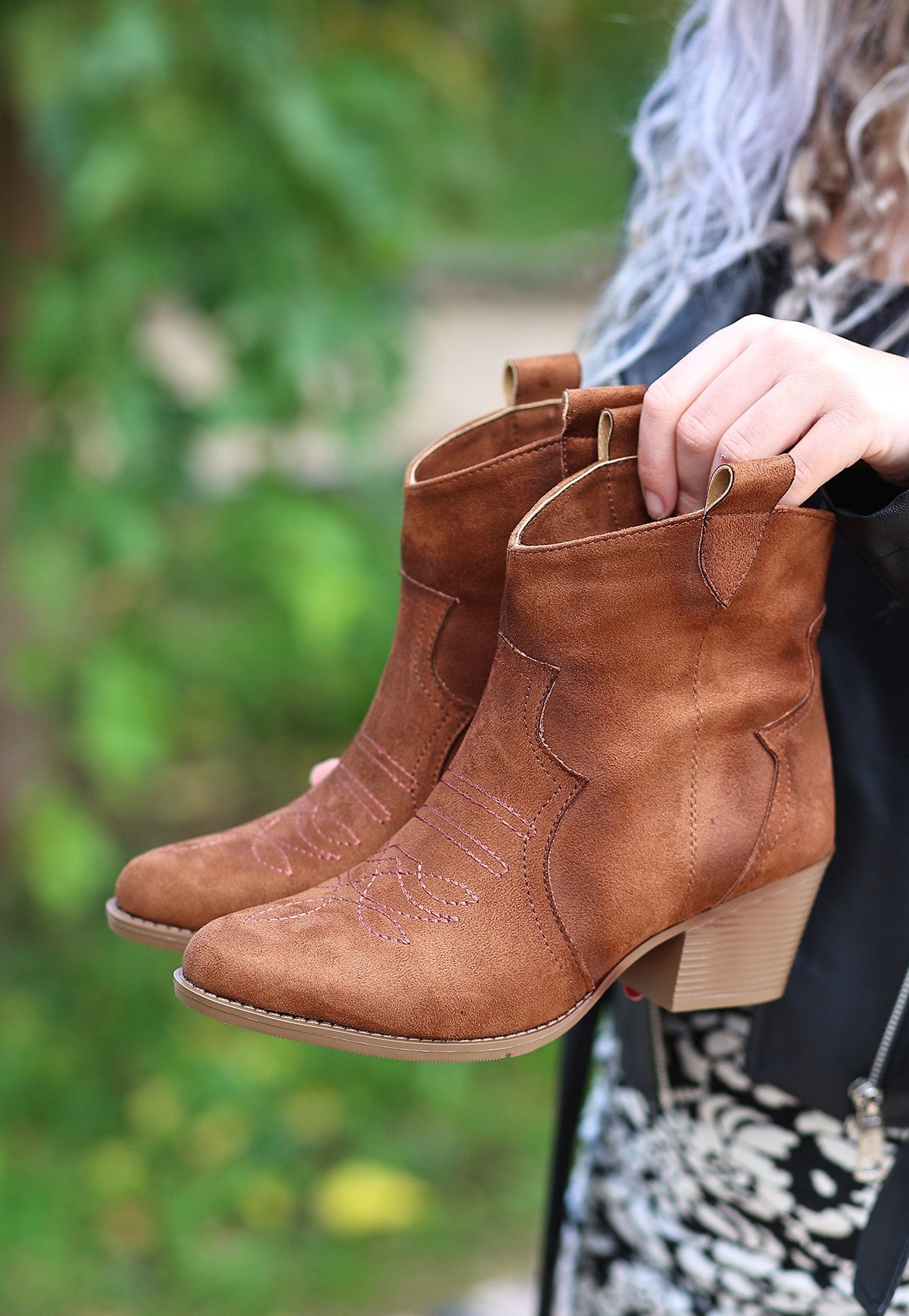 Women's Akver Tan Suede Heeled Boots - STREETMODE ™