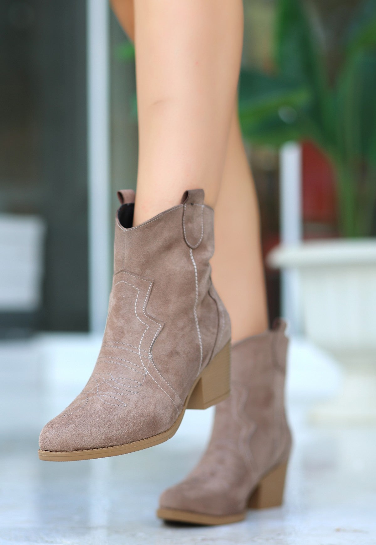 Women's Mink Suede Heeled Boots - STREETMODE ™