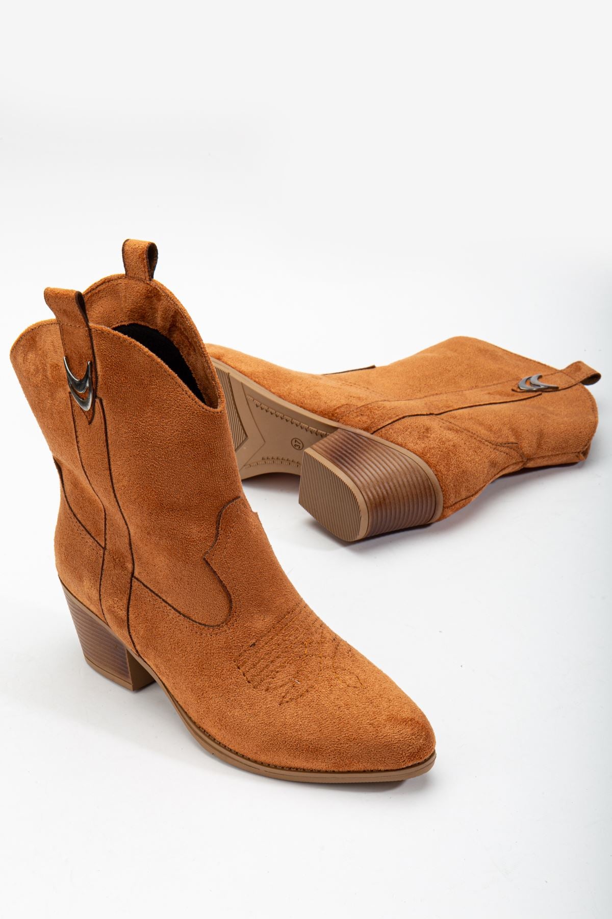 Women's Tan Suede Tassel Pointed Toe Western Cowboy Boots - STREETMODE ™