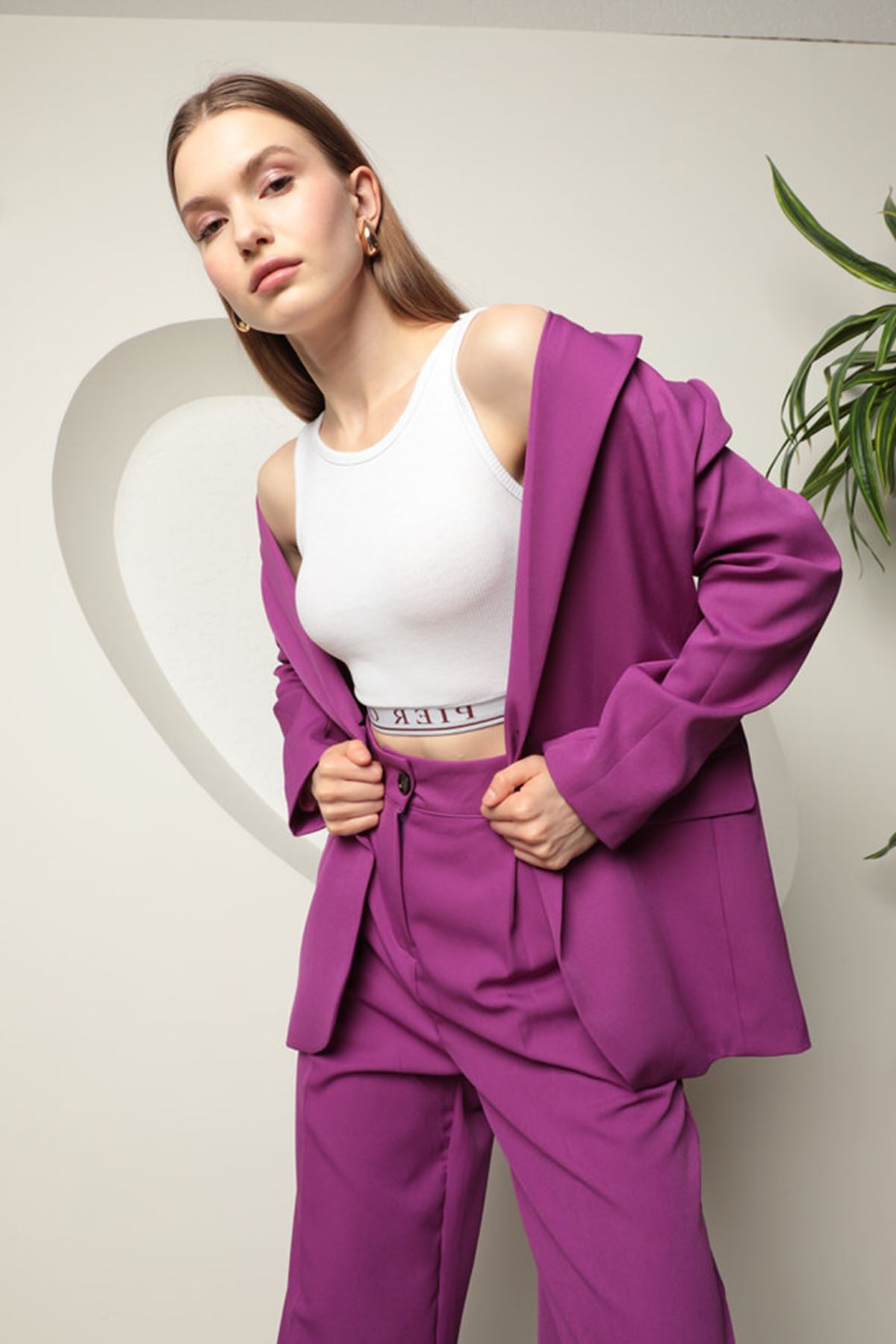 Women's Oversize Jacket-Purple - STREETMODE ™