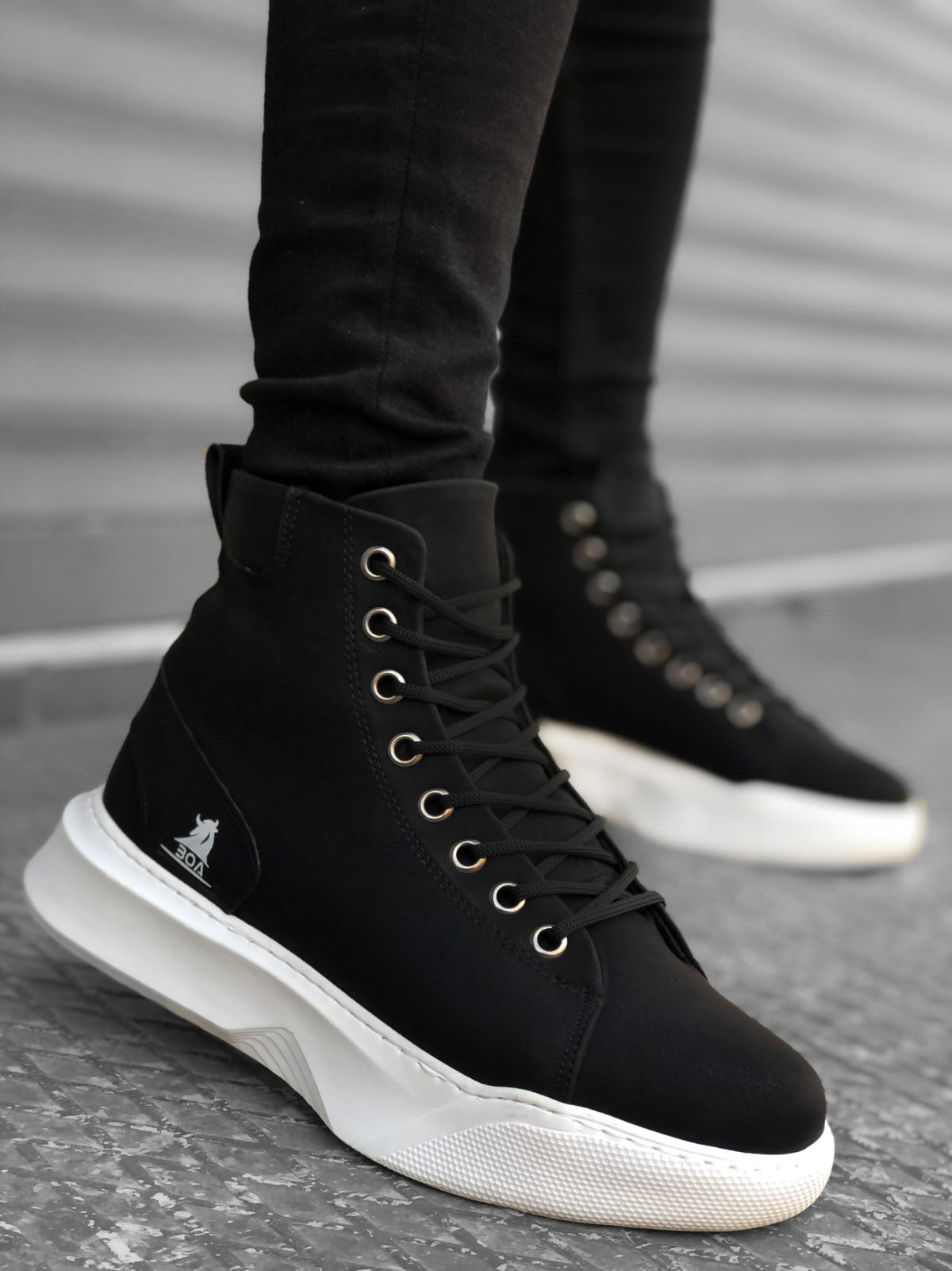 BA0155 Lace-Up Men's High Sole Sport Boots - STREETMODE ™