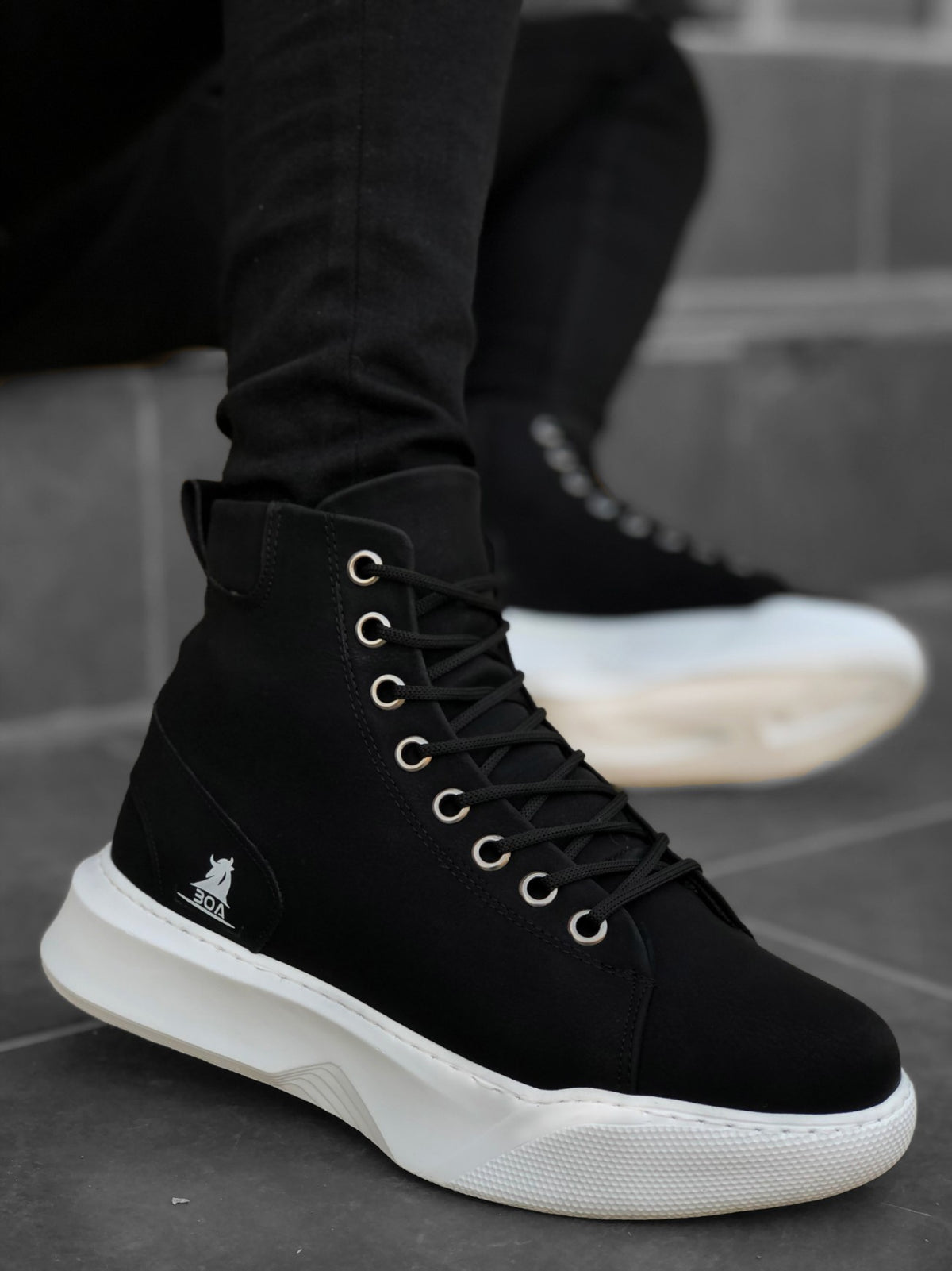 BA0155 Lace-Up Men's High Sole Sport Boots - STREETMODE ™
