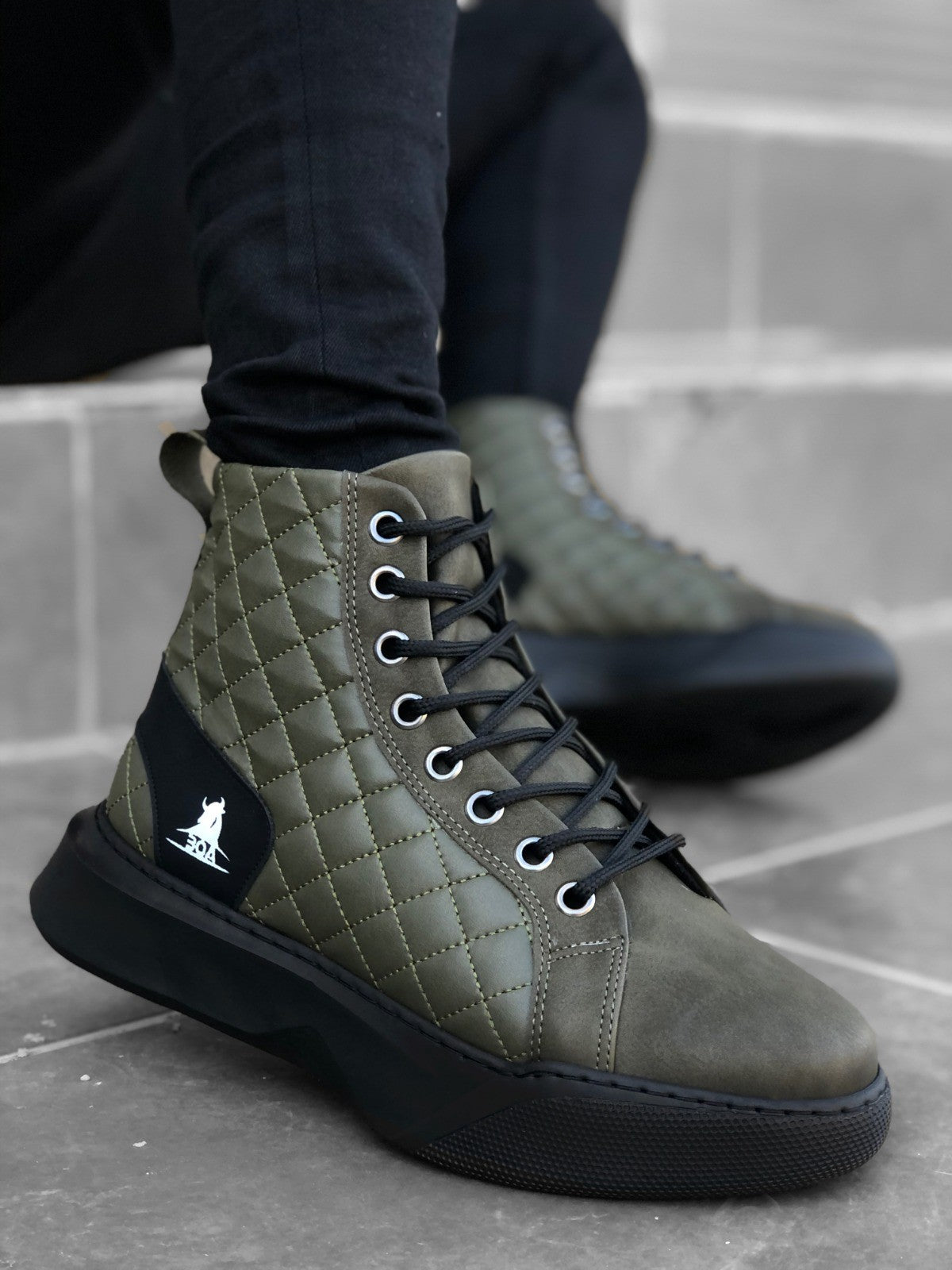 BA0159 Lace-Up Men's High Sole Sneaker Sport Boots - STREET MODE ™