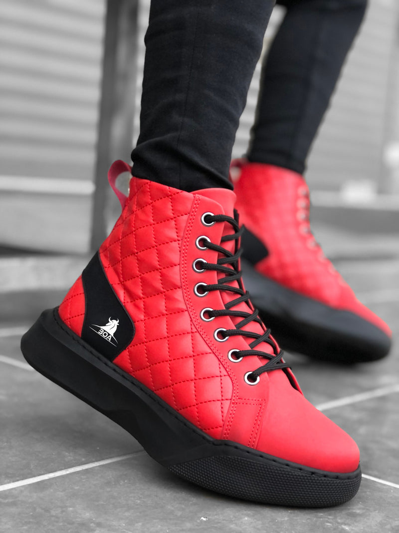 BA0159 Lace-Up Men's High Sole Sneaker Sport Boots - STREET MODE ™