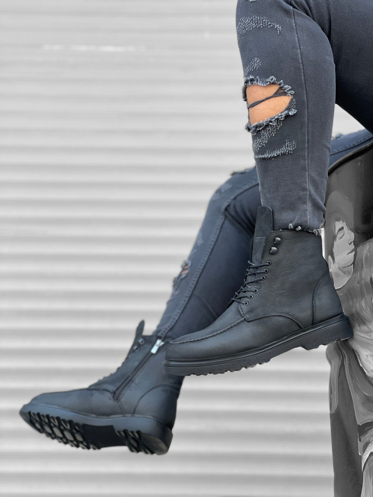 BA0212 Black Men's Boots - STREETMODE ™