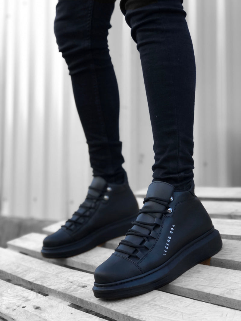 BA0312 Lace-up High Black Sole Men's Style Sport Boots - STREET MODE ™