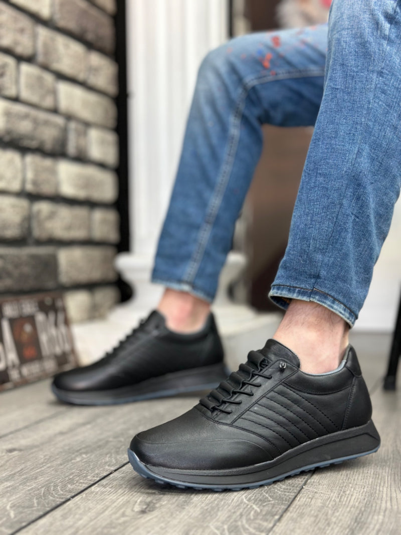 BA0325 Black Sneakers Casual Men's Shoes - STREETMODE ™