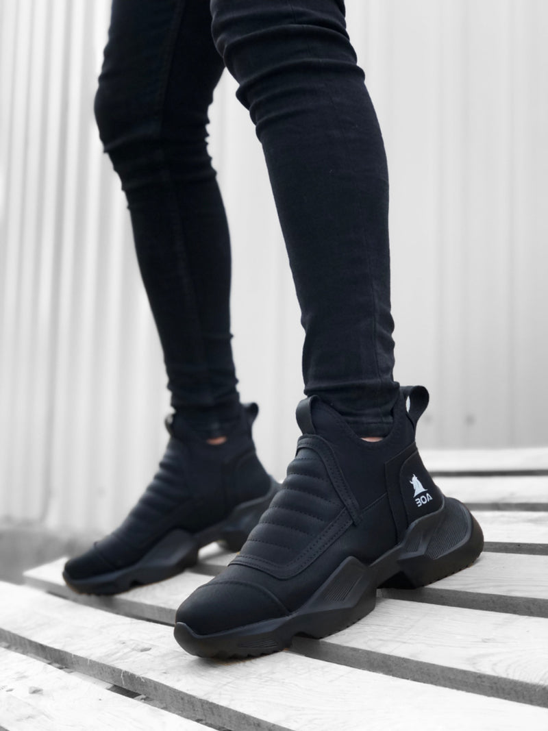 BA0401 Laceless Comfortable High Sole Men's Sports Half Ankle Boots - STREETMODE ™