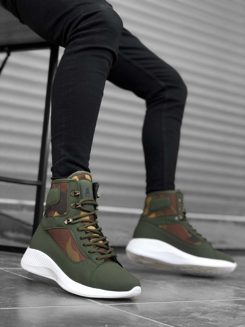 BA0600 Lace-up Camouflage Short Boxer Sport Boots - STREETMODE ™