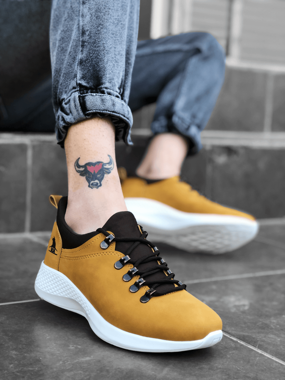 BA0601 Lace-Up Comfortable High Sole Camel Casual Men Sport Shoes - STREETMODE ™