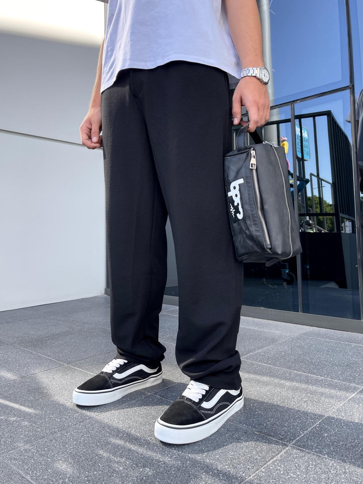 Men's Baggy Fit Fabric Trousers - STREETMODE ™