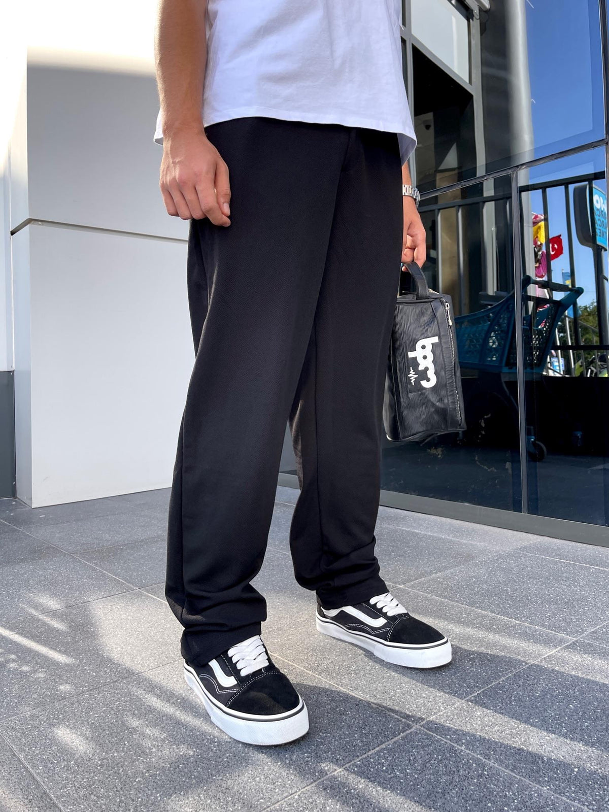 Men's Baggy Fit Fabric Trousers - STREETMODE ™