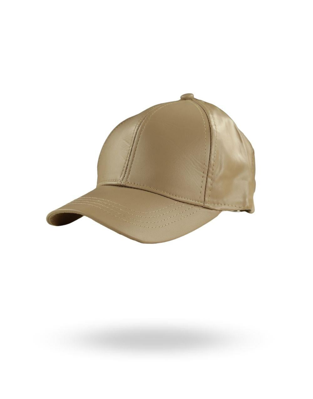 Basic Leather Covered Street Style Hat Bronze
