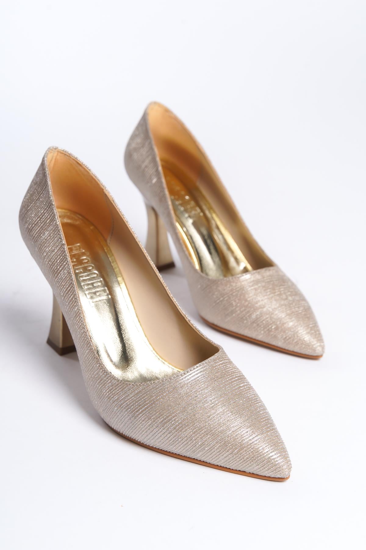 Women's Gold Skin Painted Heel Casual Shoes - STREETMODE ™