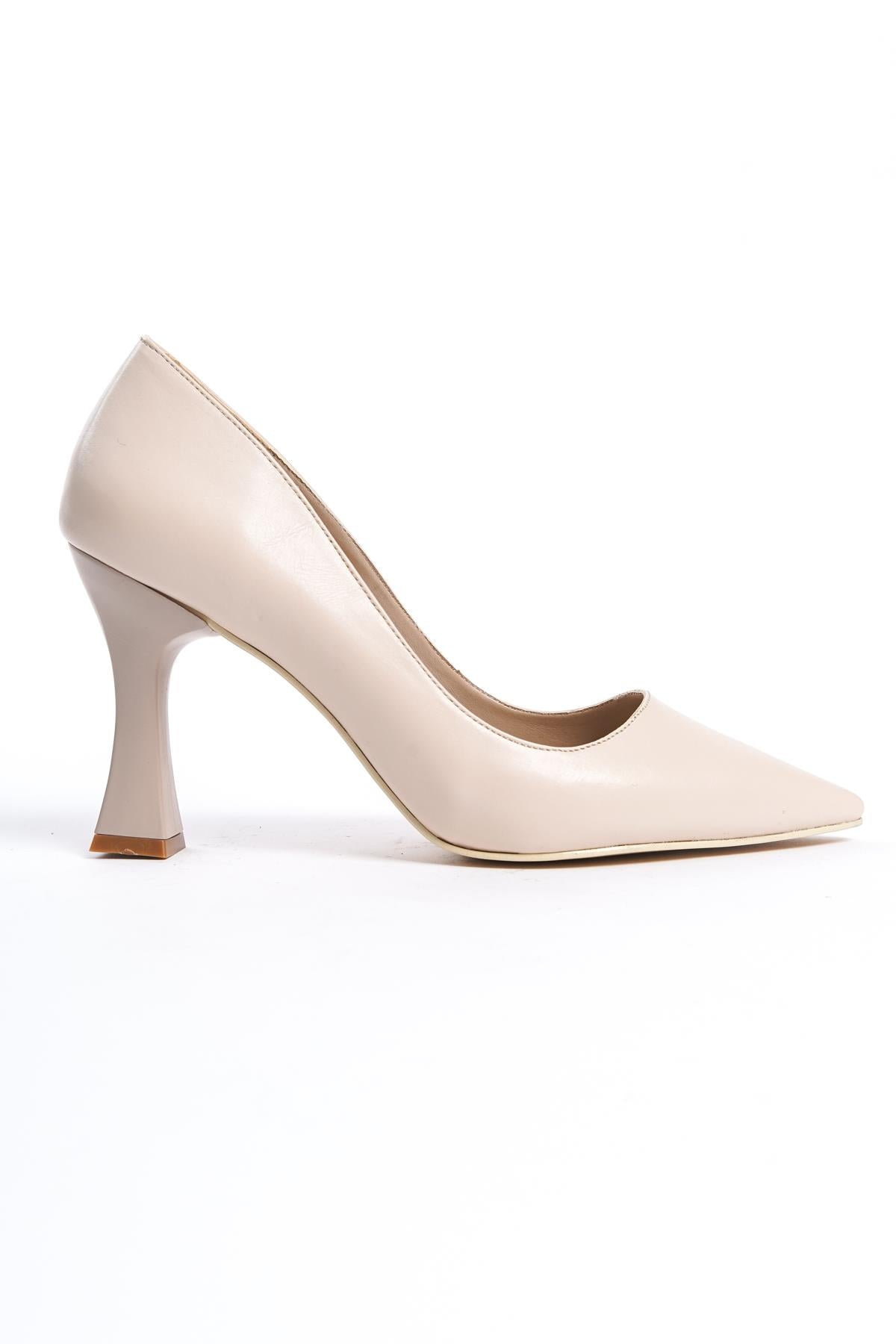 Women's Bodm Beige Skin Painted Heel Casual Shoes - STREETMODE ™