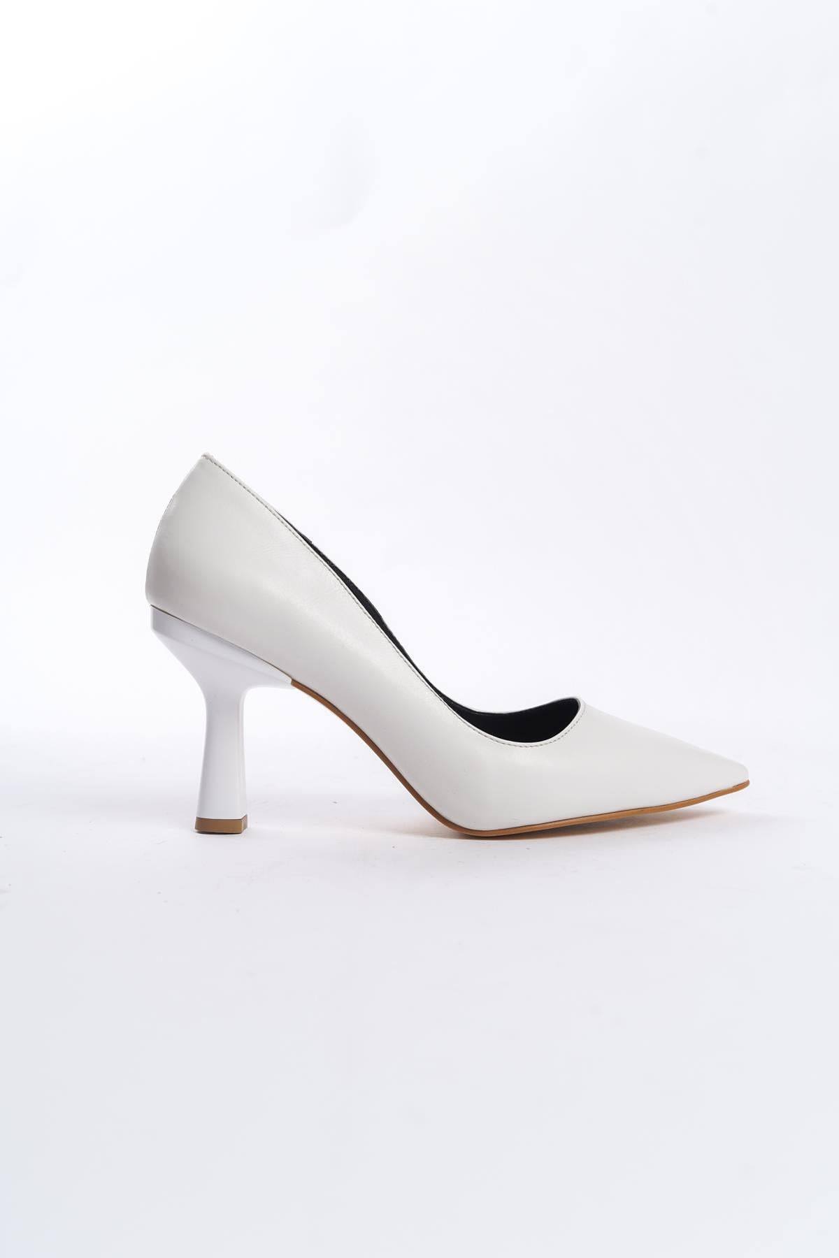 Women's Bodm White Skin Painted Heel Casual Shoes - STREETMODE ™