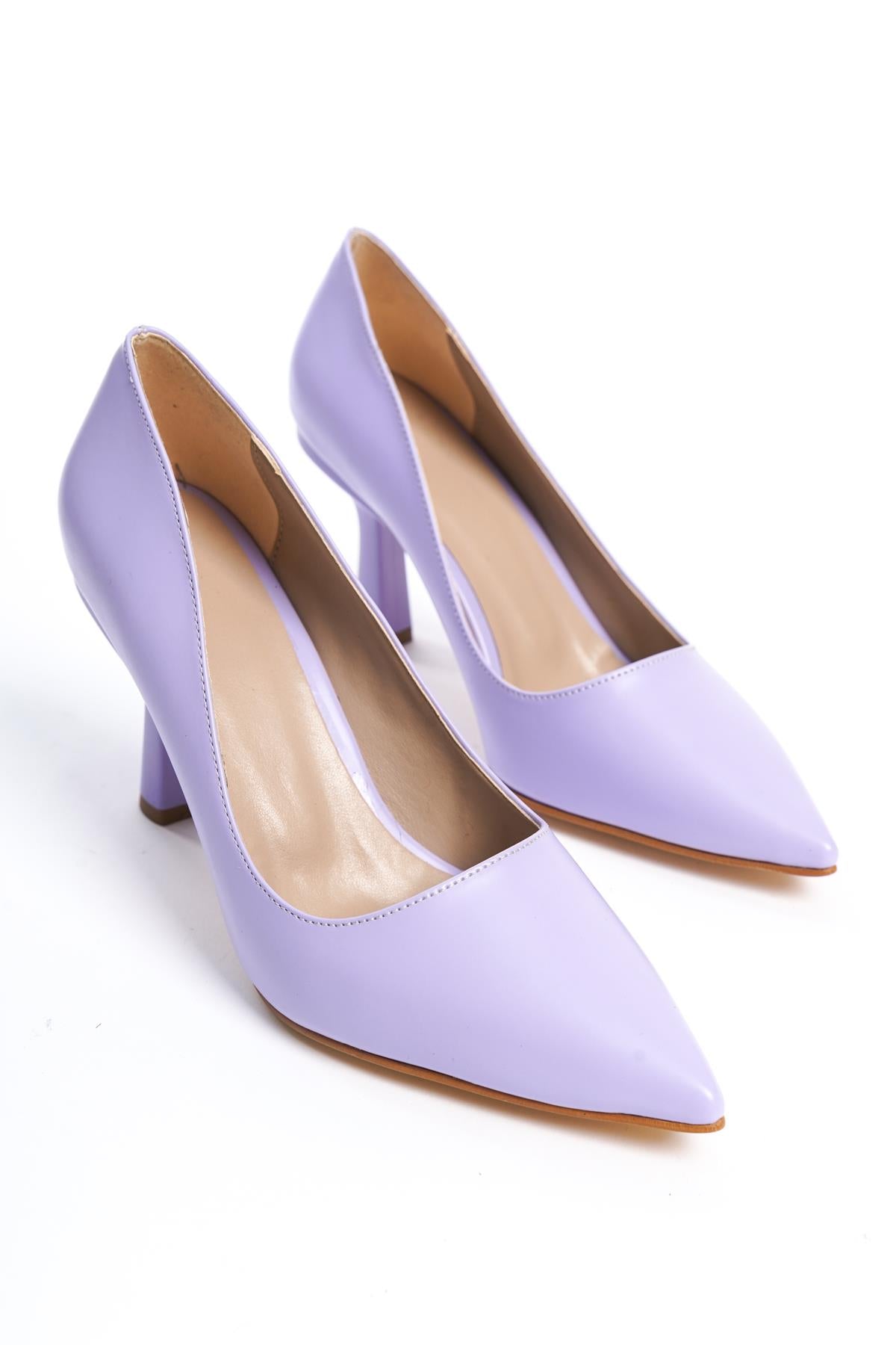 Amazon.com | FSJ Women Classic Pointed Toe High Heels Sexy Stiletto Pumps  Office Lady Dress Shoes Size 4 Beige-Suede | Pumps