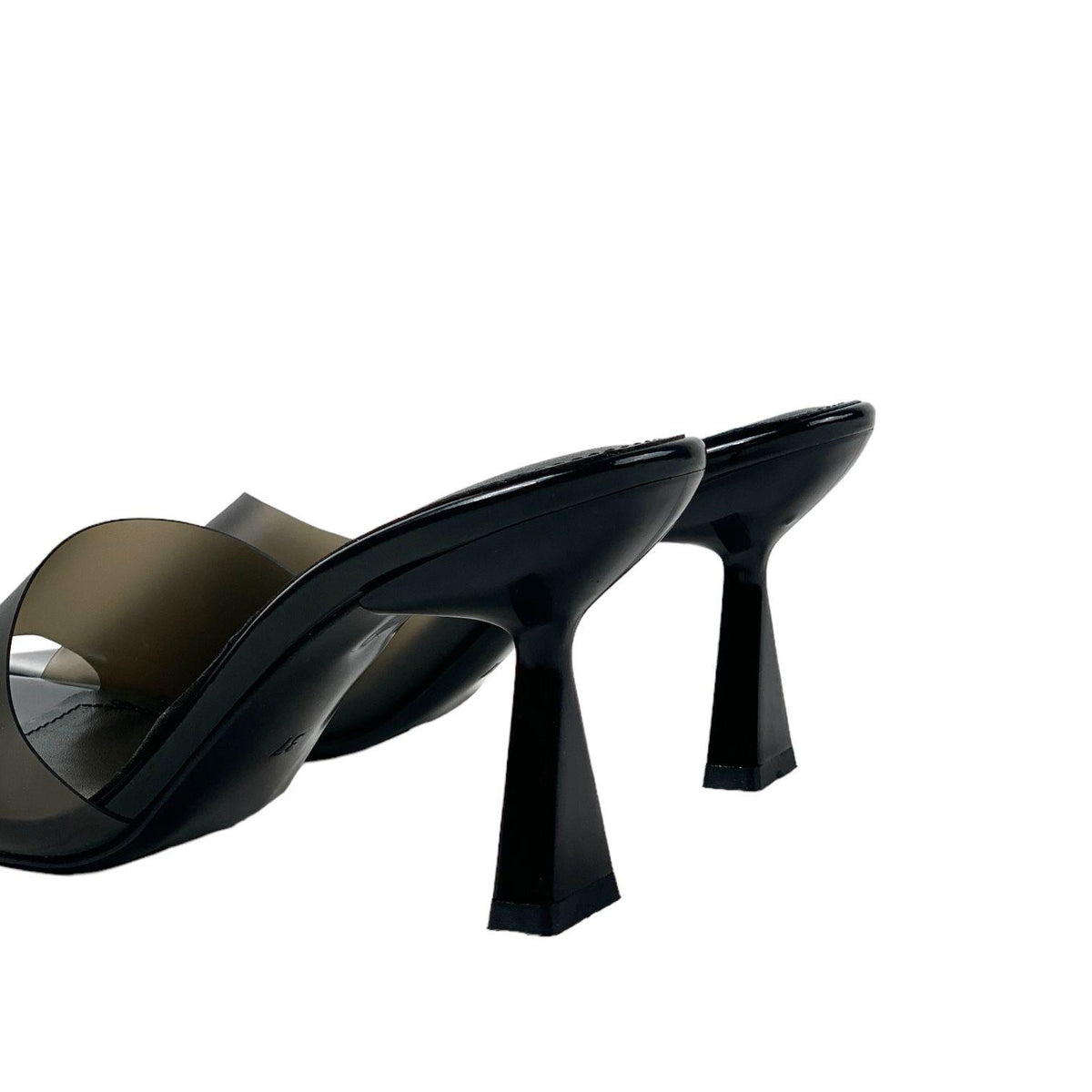 Women's Bomm Black Patent Leather Detailed Thin Heel Slippers 6cm - STREETMODE ™